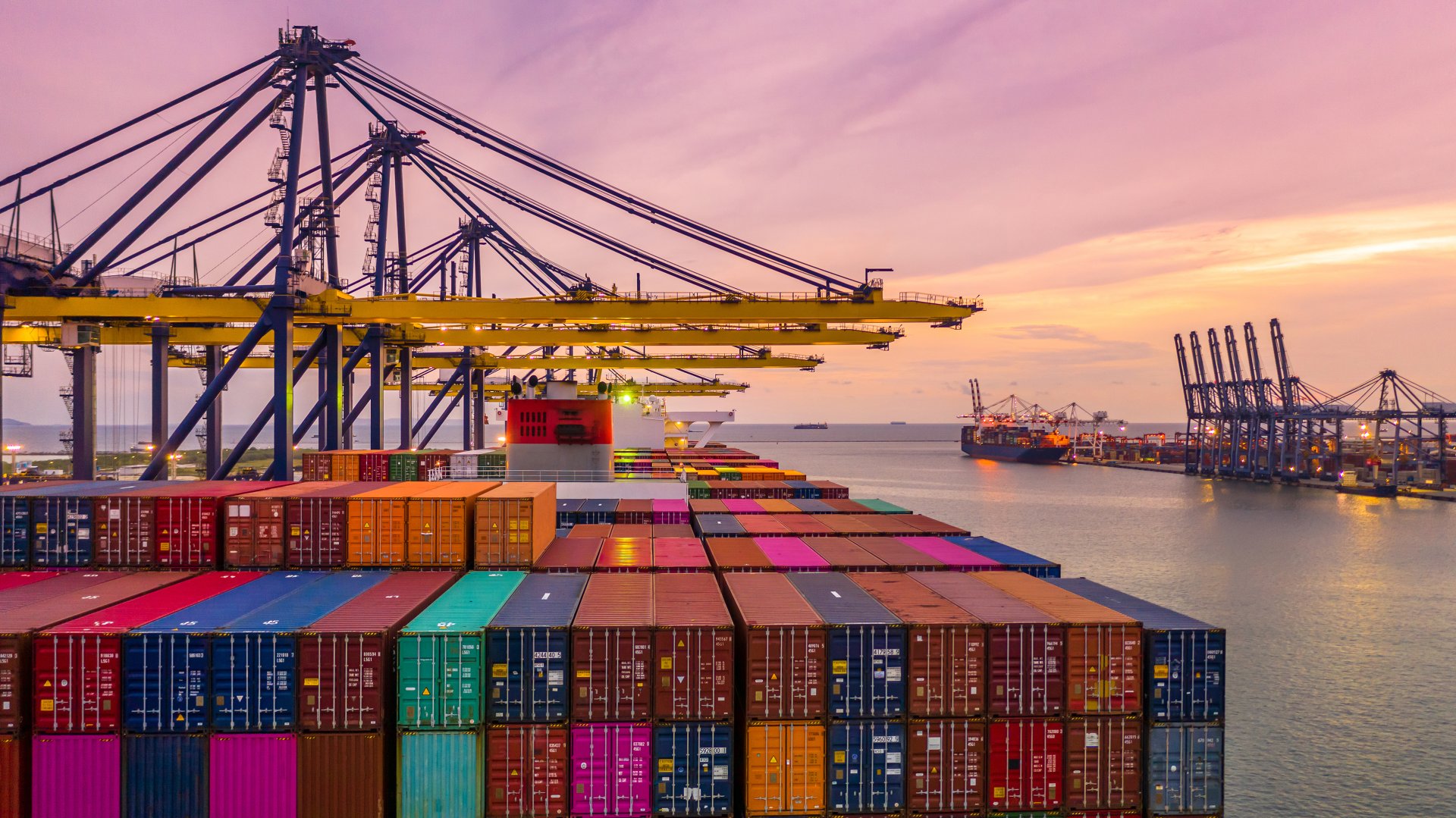 Containers in port